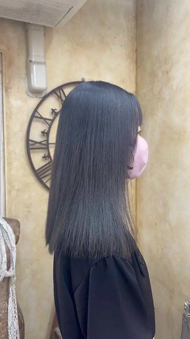 ミディアム ヘアカラー トリートメント ともざねゆか UniQ/岡山駅のヘアスタイル