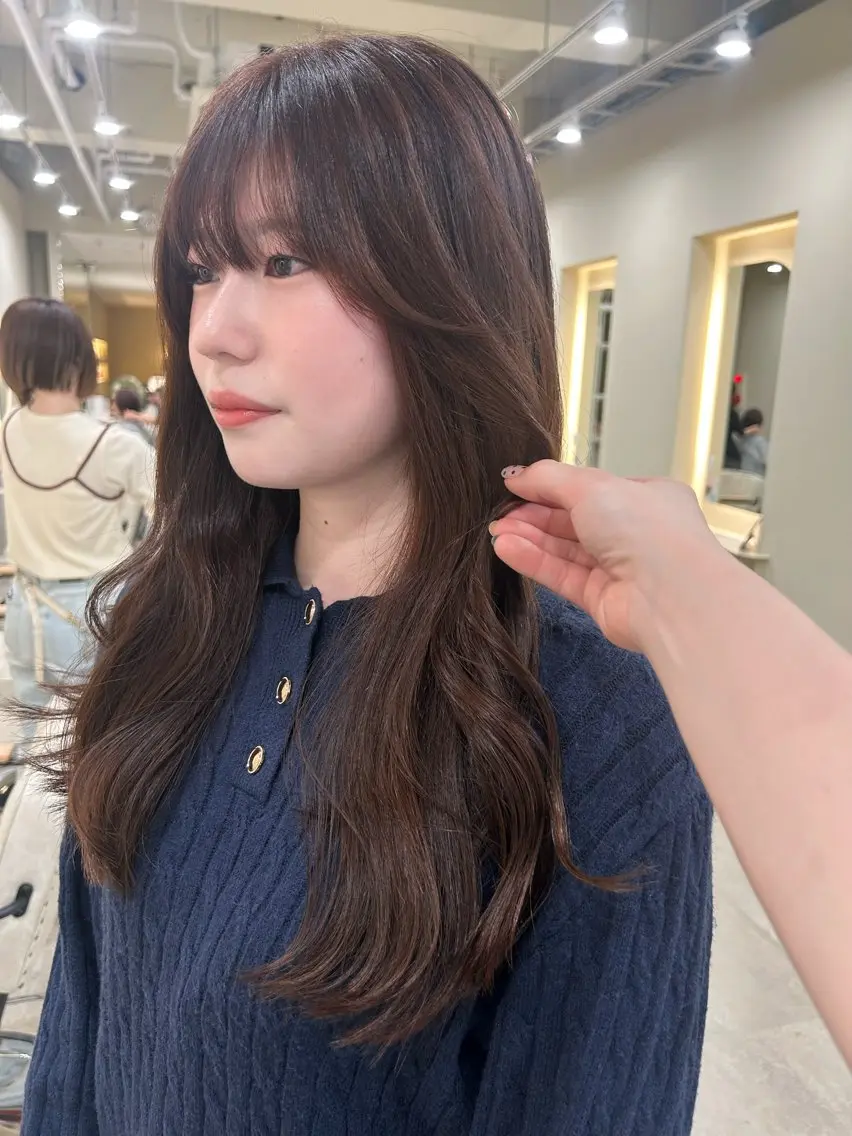 ロング カラー カット ヘアカラー トリートメント 透明感カラー レイヤー/むつきのヘアスタイル