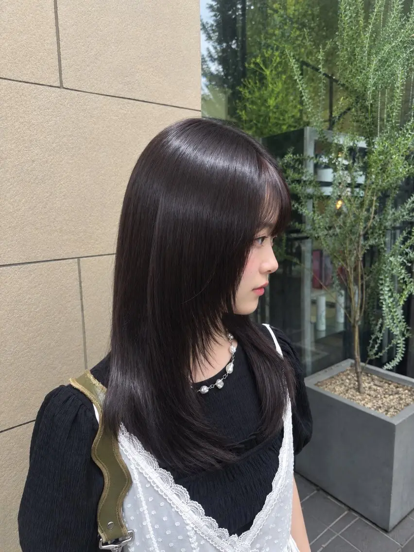 セミロング ヘアカラー ハイトーン/透明感 カイリ💕🫧のヘアスタイル