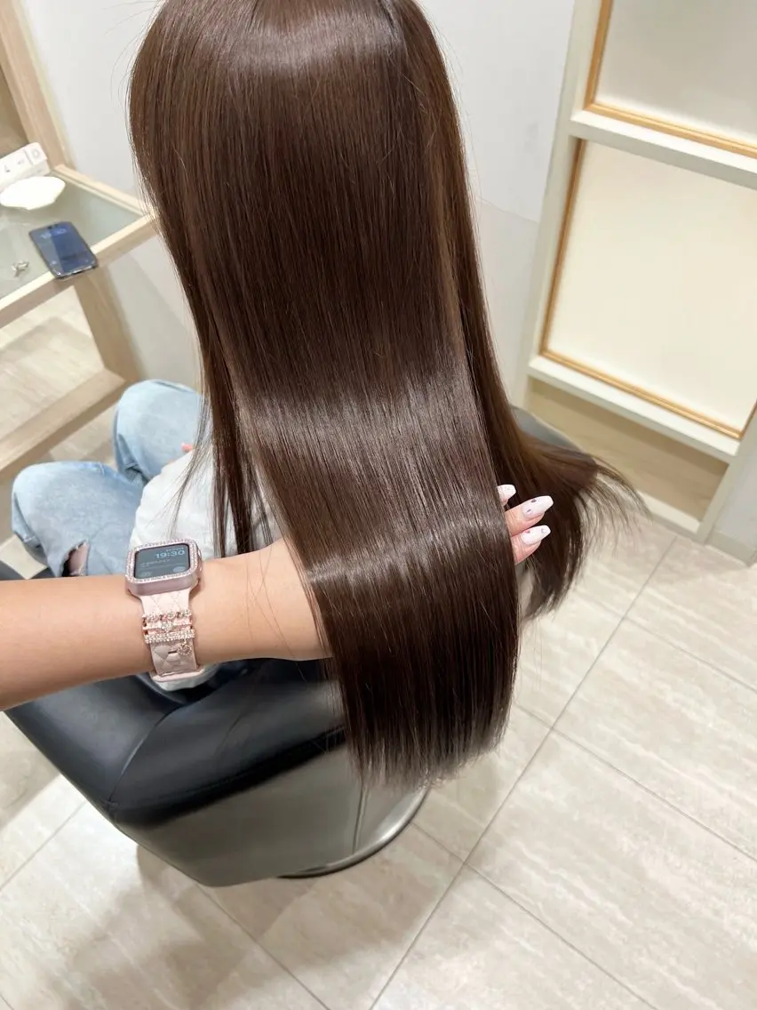 セミロング 韓国モテhair🍑 momoのヘアスタイル