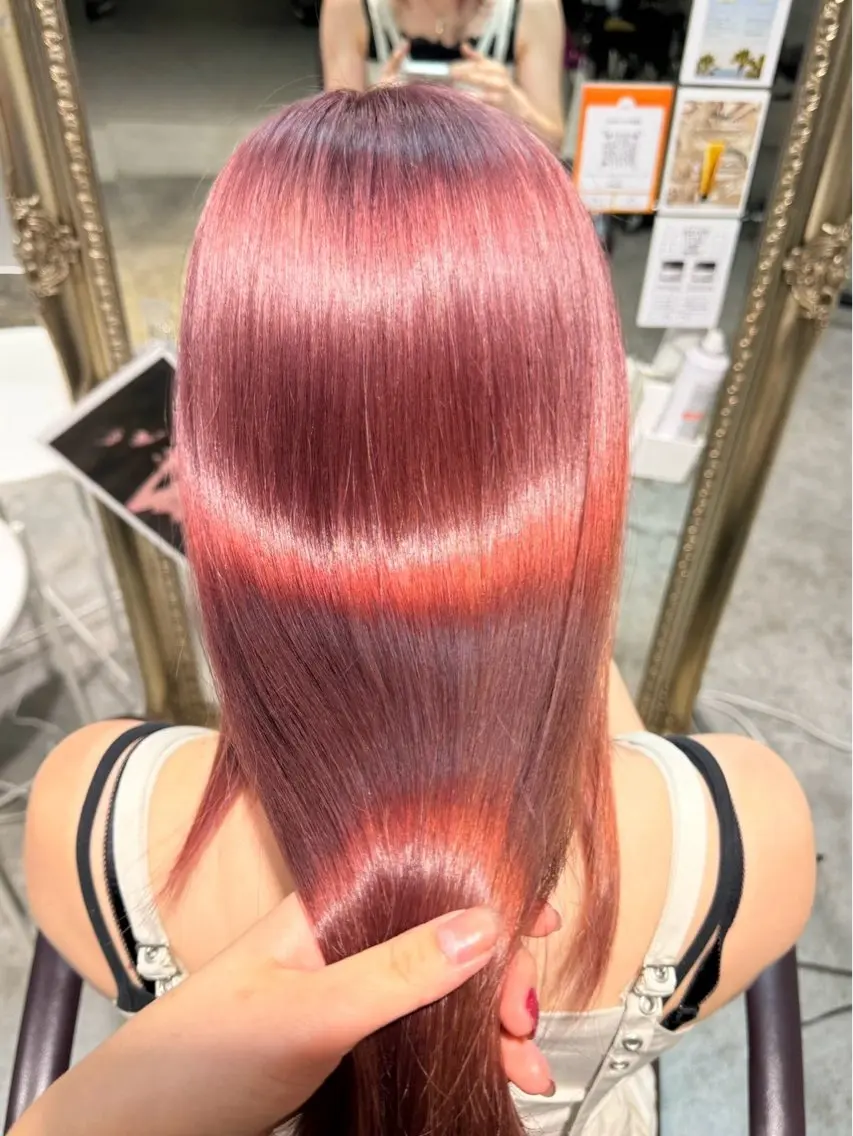 ロング カラー ヘアカラー ユ ウカのヘアスタイル