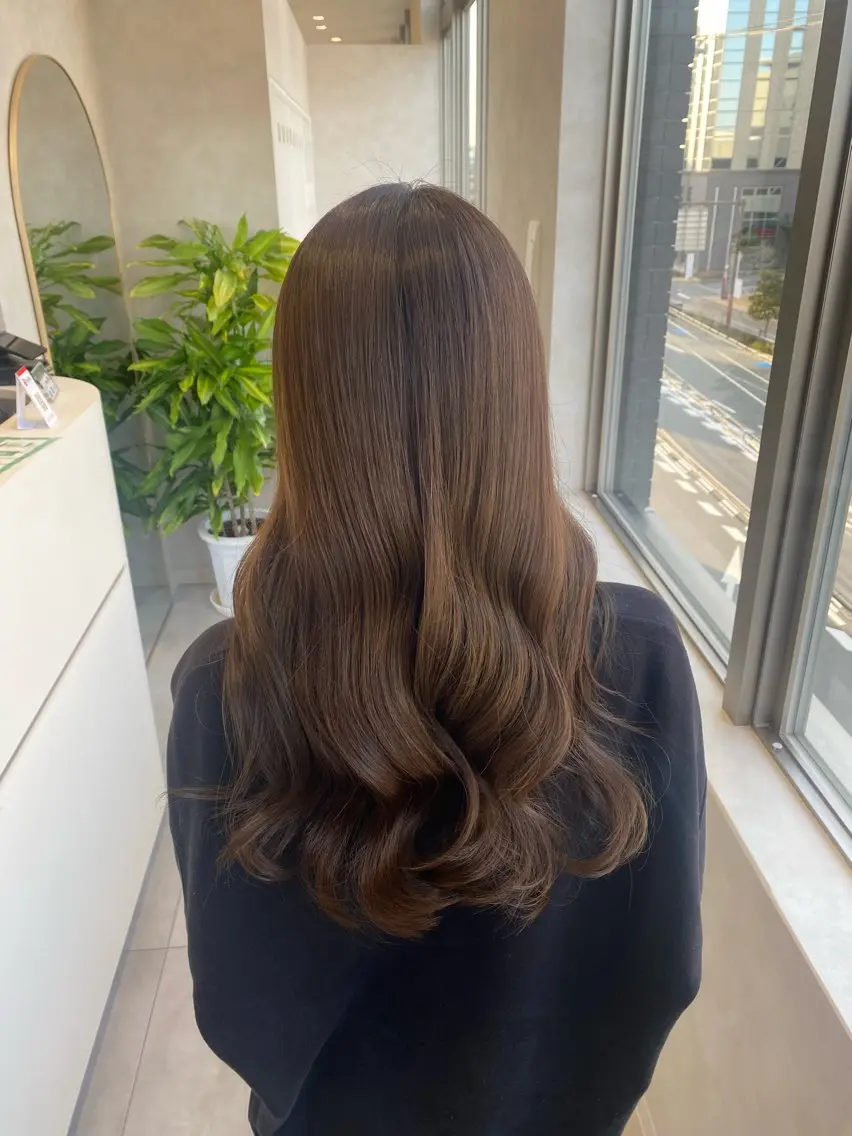 ロング カラー ベージュカラー 韓国ヘア・カラー 🩵SHIZUKUのヘアスタイル