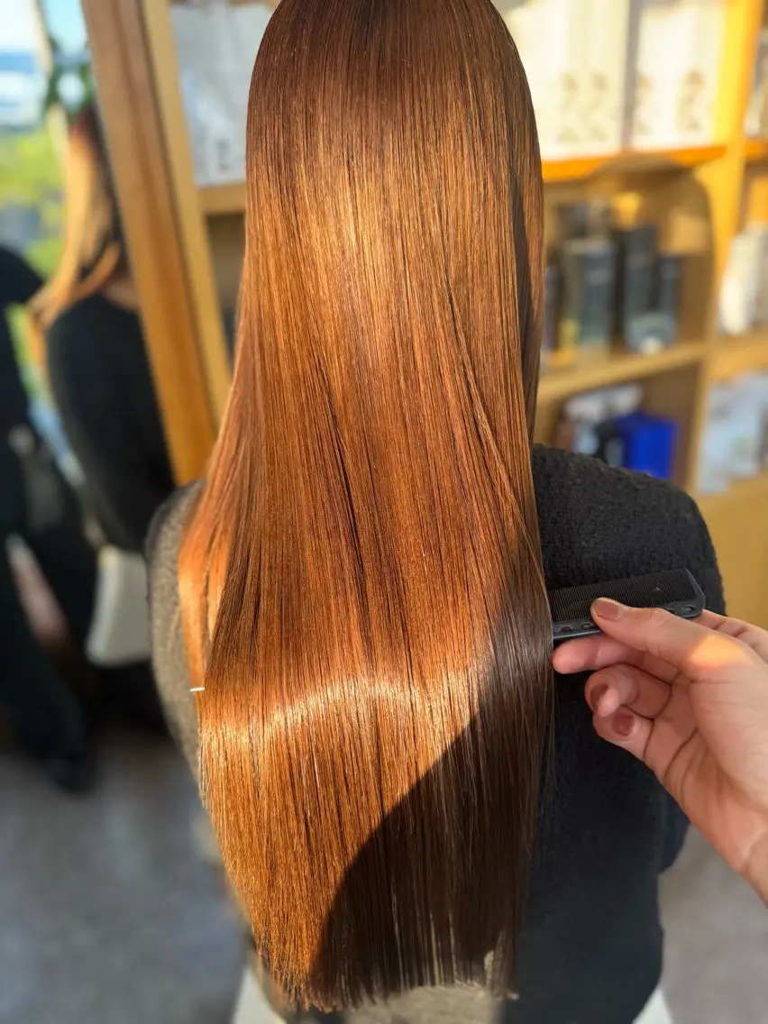 ロング カラー パーマ 髪質改善 ストレートパーマ ヘアカラー 縮毛矯正 トリートメント 髪質改善/縮毛矯正/ 艶髪/こたろうのヘアスタイル