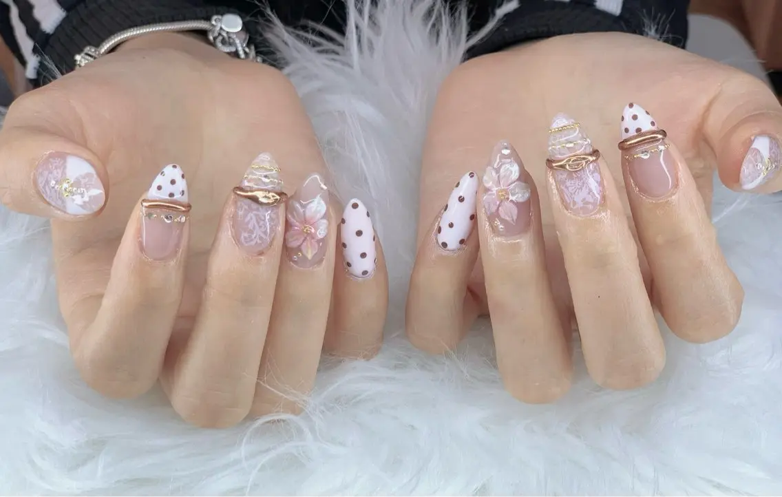 ネイル ジェルネイル 韓国ネイル ニュアンスネイル パラジェル ワンホンネイル Kaori Nailのネイルデザイン