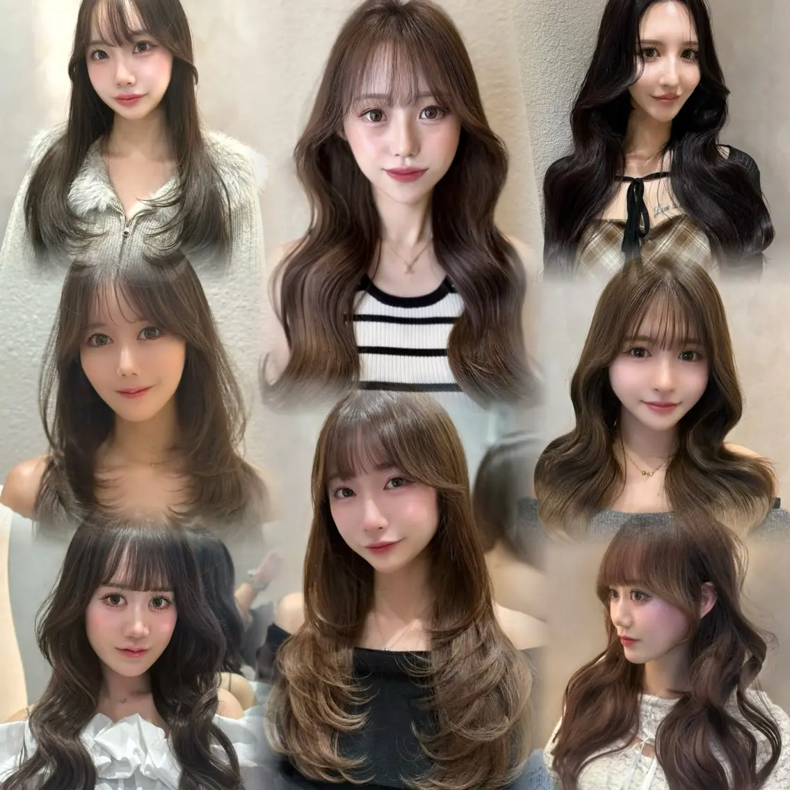 ロング くびれヘア 顔周りカット 韓国風ヘア レイヤーカット サイドバング カット ヘアカラー 韓国ヘア/レイヤー/ 前髪/髪質改善/石川のヘアスタイル