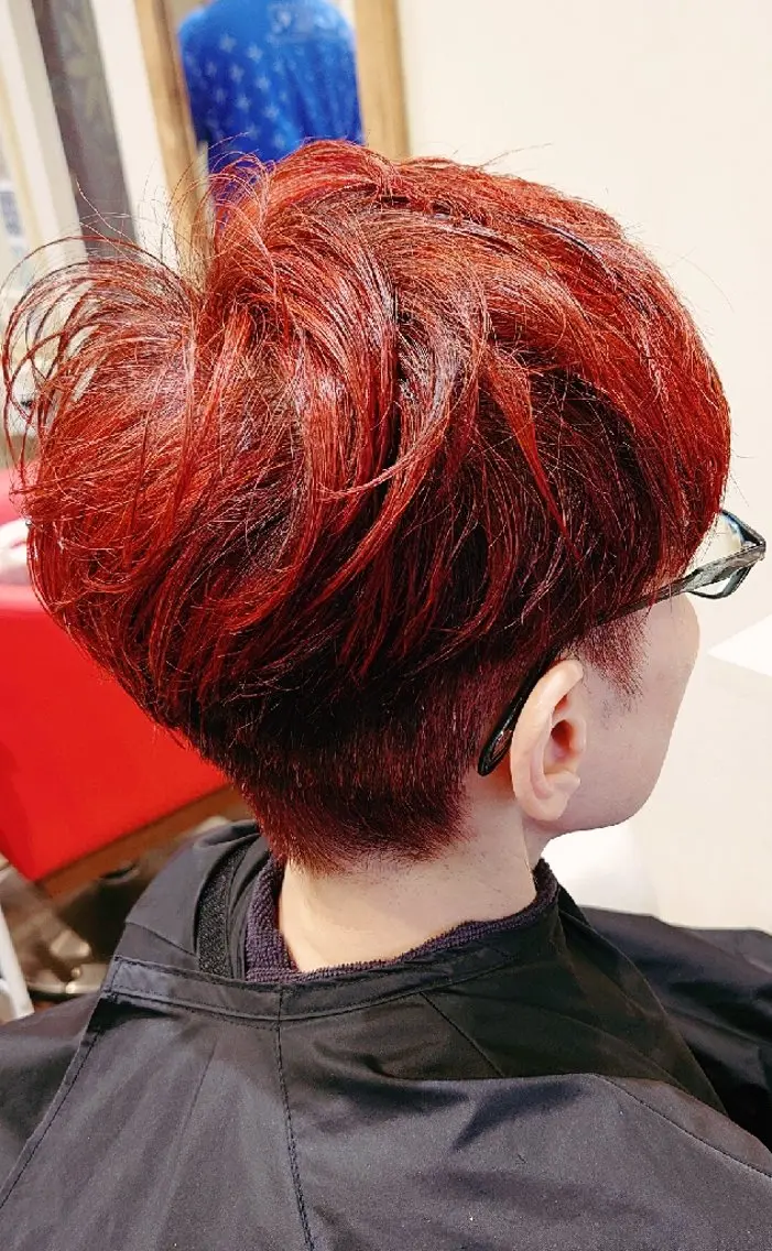 ショート カラー ダブルカラー ハイライトカラー ハイライト 徳永 博志のヘアスタイル