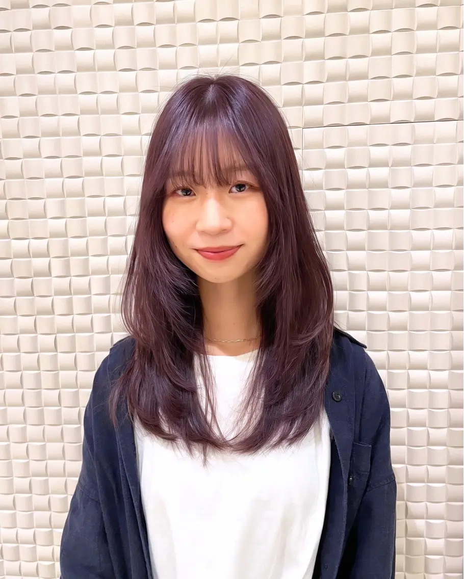 セミロング カラー ヘアカラー ren ボブロブ/ミディアムのヘアスタイル