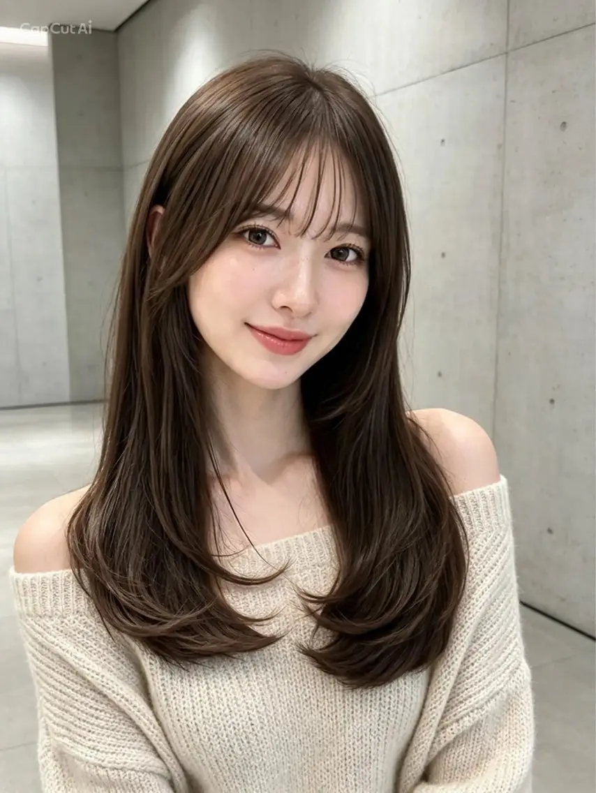 ロング 神戸/karina /レイヤー/顔まわりのヘアスタイル