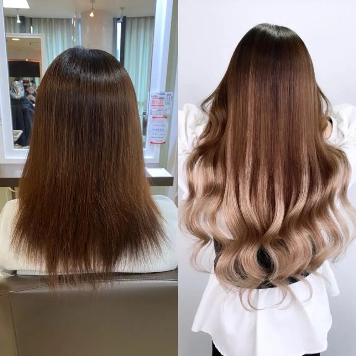 ロング 韓国風ヘア レイヤーカット ロング カット エクステ 💎馴染むエクステ× TOMO💎のヘアスタイル
