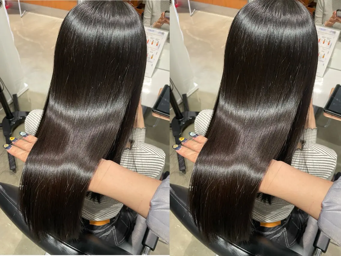 【5月限定🌷🌸】髪質改善🫧超音波トリートメント付き オイルストレートの写真