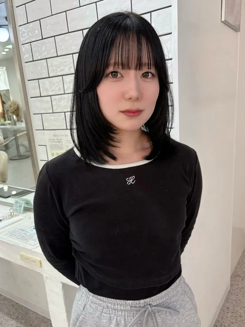 ミディアム カラー カット ヘアカラー 縮毛矯正 トリートメント LOMARLIE JURIAのヘアスタイル