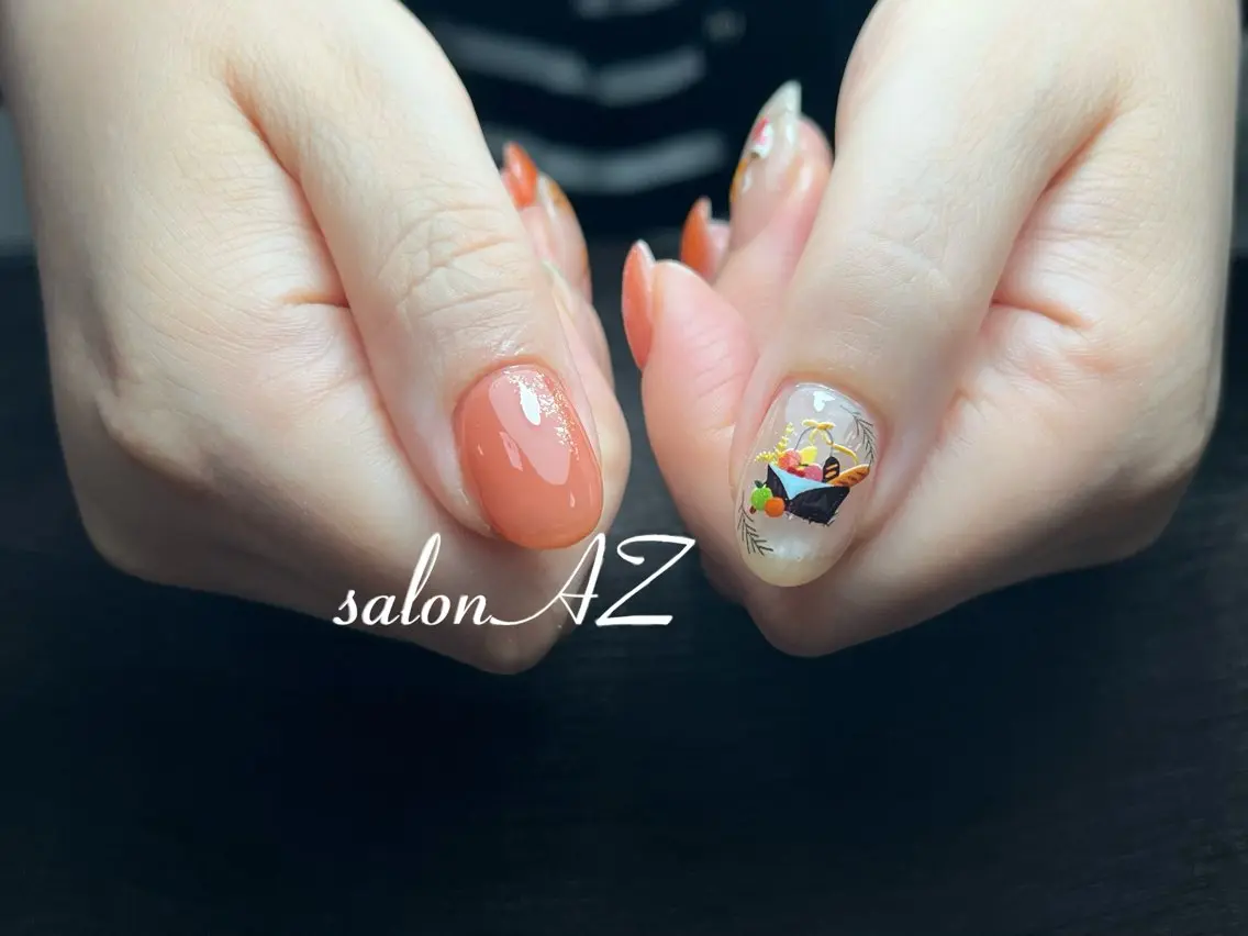 ネイル アートネイル 長さ出し フットネイル フレンチネイル ジェルネイル ハンドネイル salon AZのネイルデザイン