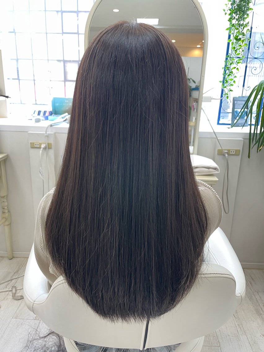 ロング ヘアカラー トリートメント 町田 あみのヘアスタイル