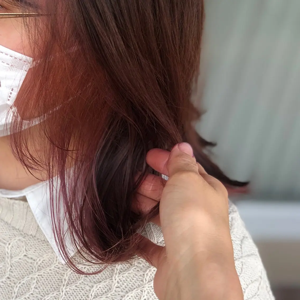 ミディアム カラー 堀越 エリのヘアスタイル
