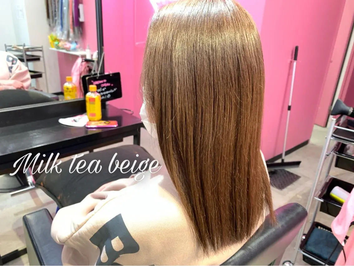 ミディアム カラー 坂 瑞希のヘアスタイル