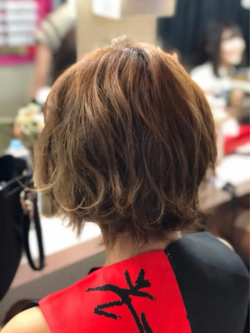 ショート ヘアアレンジ ヘアセット 🌈髪質改善🌈 過去の1艶サラ体験✨のヘアスタイル