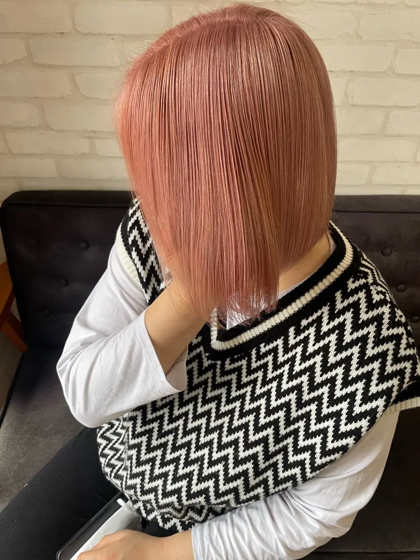 《ケアブリーチ🫧》ケアブリーチ✨+ダメージレスイルミナカラー+艶々生オイルトリートメント💐🤍の写真
