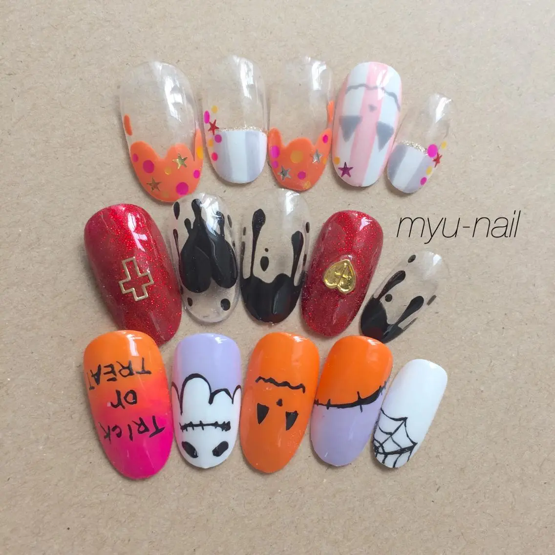 ネイル ハロウィン ホームサロン myu-nailのネイルデザイン