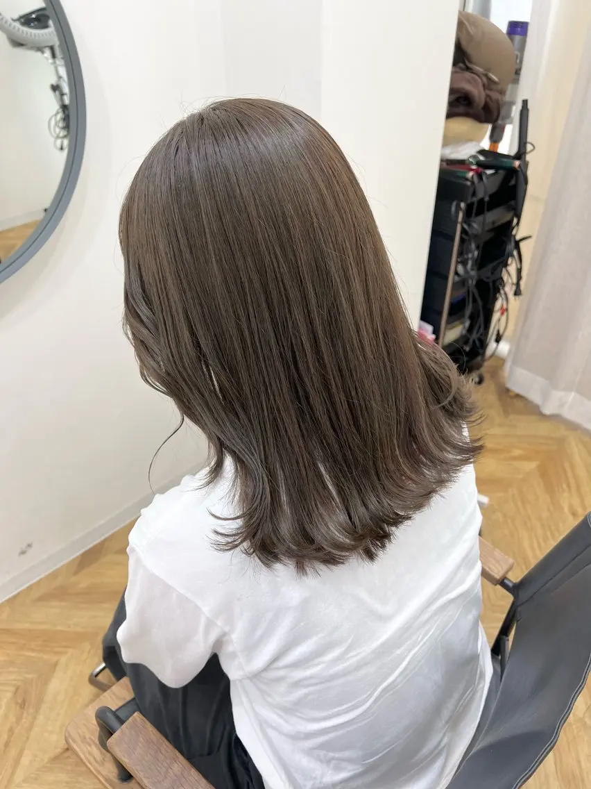 セミロング カラー ブリーチ ブリーチなしカラー カット ヘアカラー 名古屋美容院 / keinaのヘアスタイル