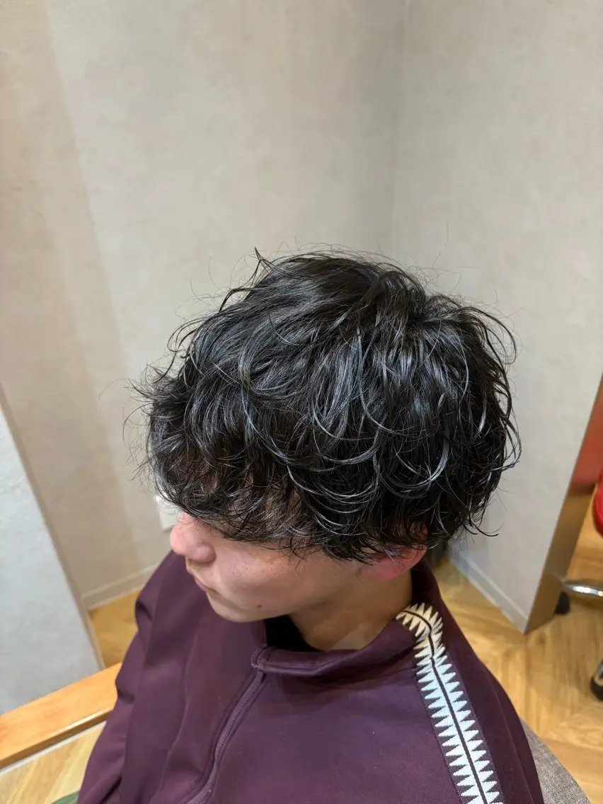 メンズカット+パーマの写真