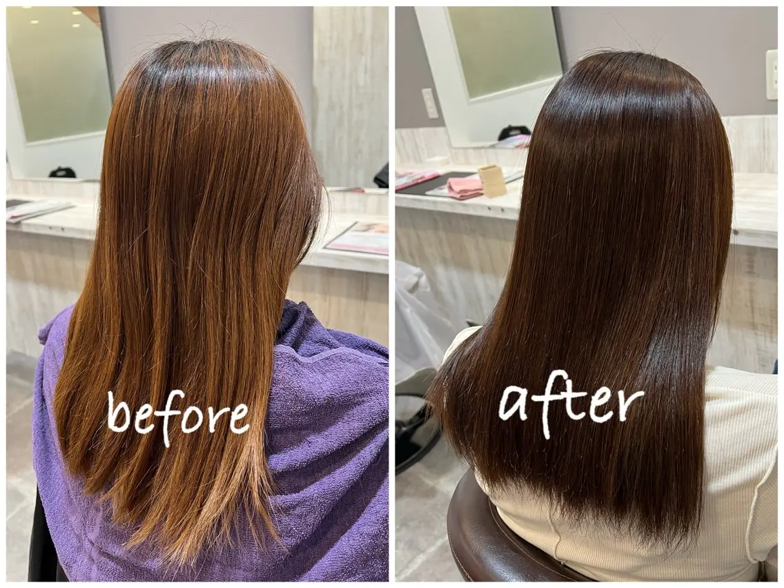 セミロング カラー ブラウンカラー ナチュラルブラウン Naru┆川西能勢口 ┆髪質改善のヘアスタイル
