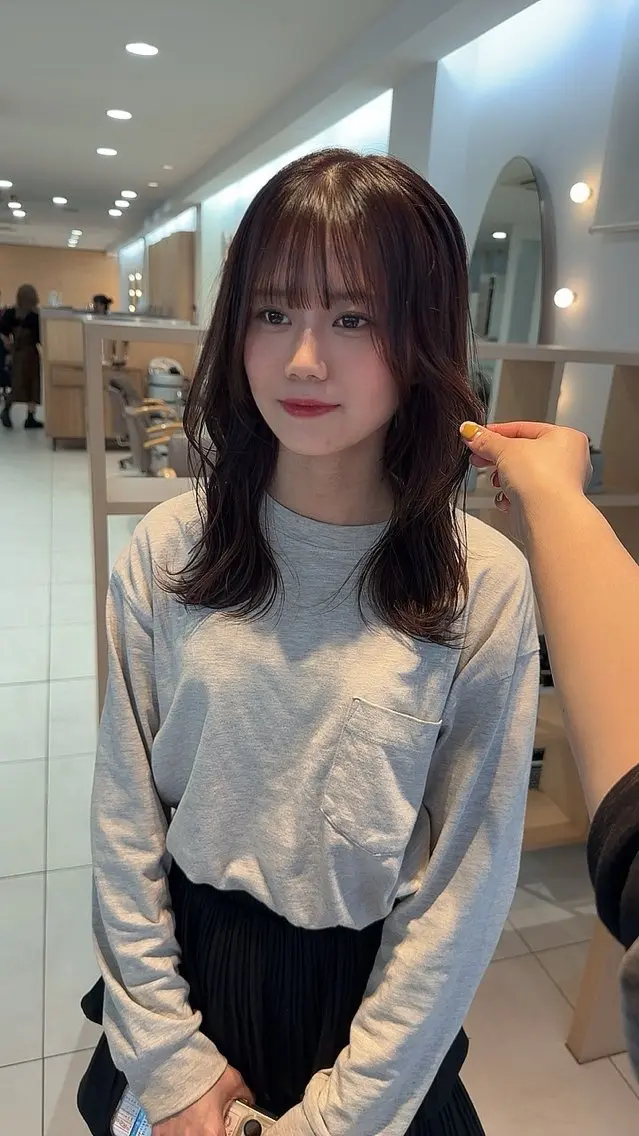 セミロング カラー ブラウンカラー ピンクカラー ピンクブラウン 顔まわりレイヤー レイヤーカット ヘアカラー トリートメント 山下恋佳/矢場町/ ブリーチ/ショートのヘアスタイル