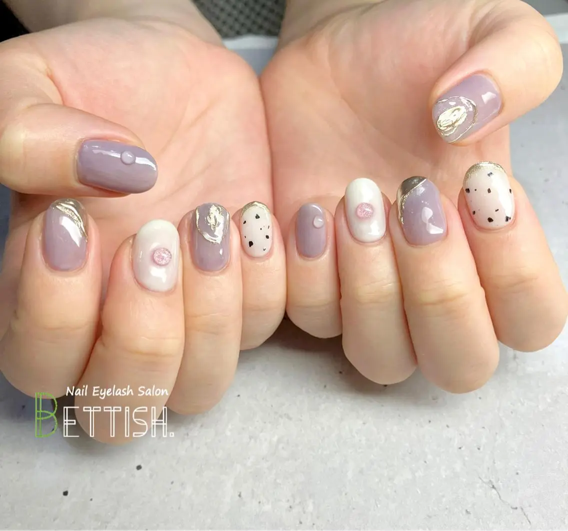 ネイル パープル BETTISH. KUMIKO☺︎︎のネイルデザイン