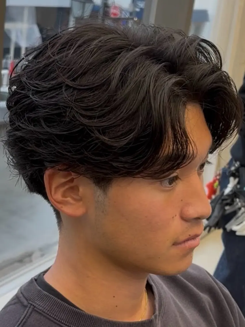 メンズ カット 縮毛矯正 曲がる縮毛矯正 /山本千太のヘアスタイル