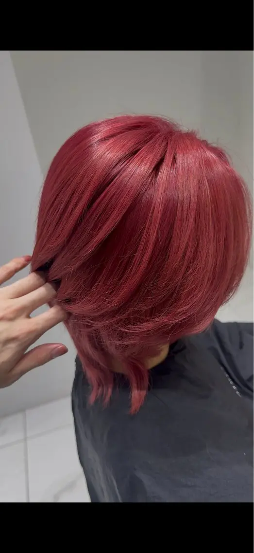 カラー メンズ メンズブリーチ ブリーチ レッドカラー 渋谷ブリーチカラー/ デザインカラー/優希のヘアスタイル