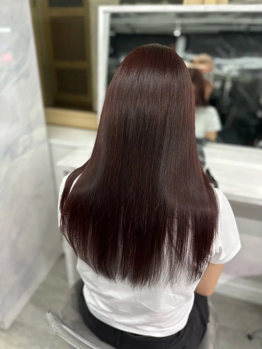 ロング カット 縮毛矯正 プルエクステ/カラー ⭐️KIR̋Aのヘアスタイル