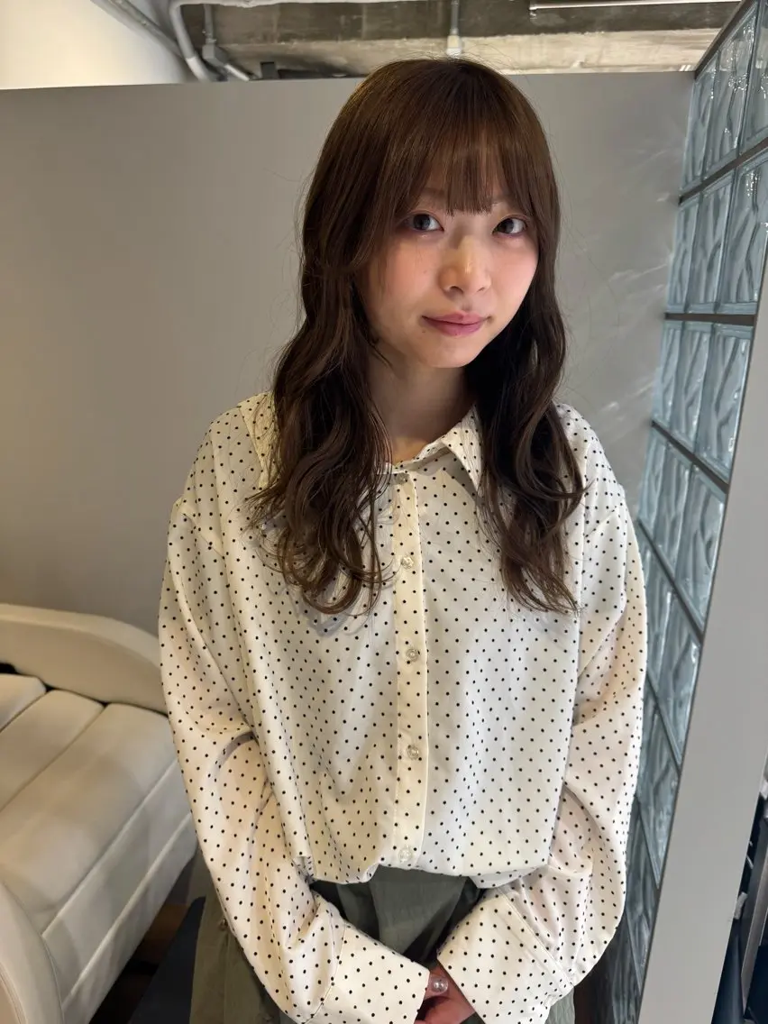 ロング カラー ベージュカラー オリーブベージュ 縮毛矯正/レイヤー /kirara🌼のヘアスタイル