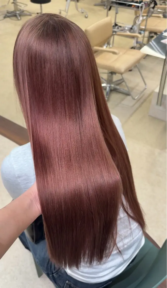 ロング カラー ブリーチ ダブルカラー ブリーチなしカラー 松本 葉南のヘアスタイル