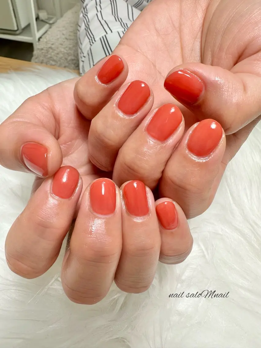 ネイル ワンカラーネイル ハンドネイル ハンドケア Mnail ちひろのネイルデザイン