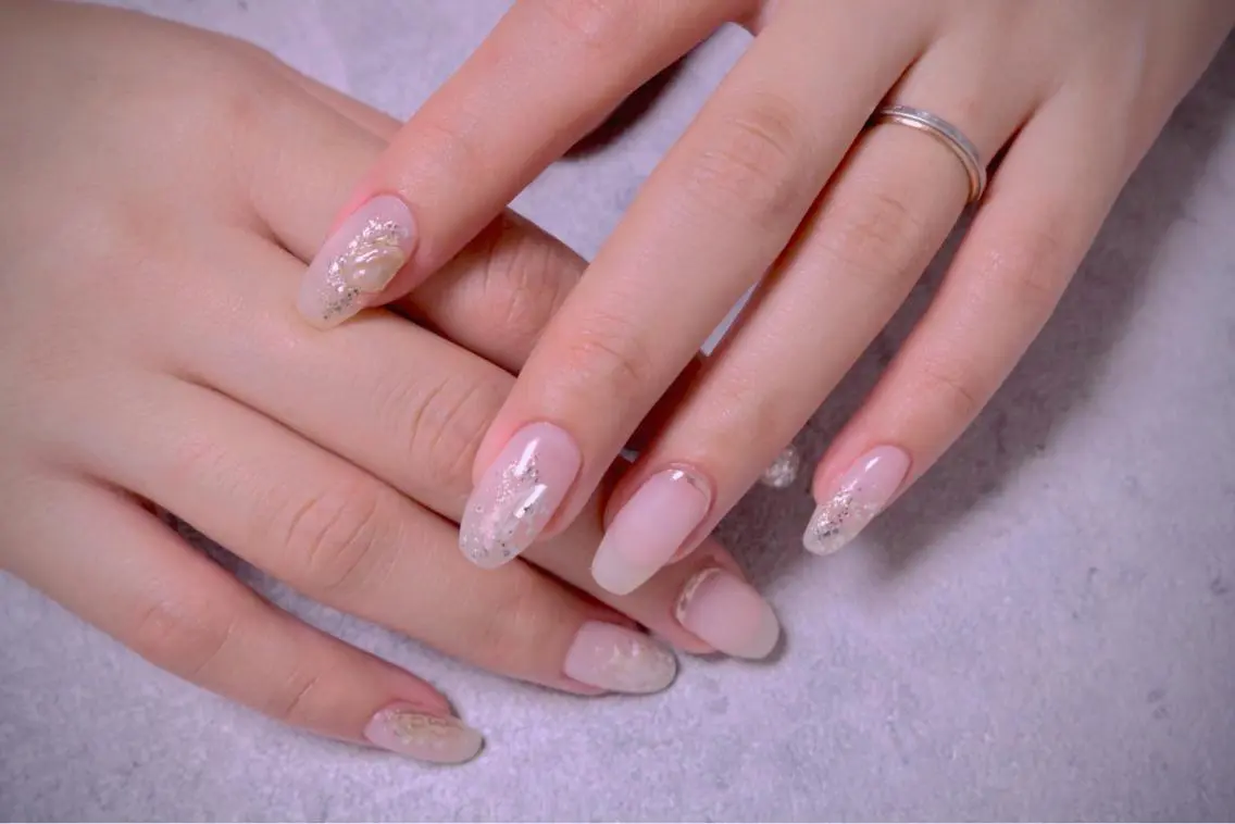 ネイル オーロラネイル カジュアル フラッシュネイル ジェルネイル ラメ(グリッター) ハンドネイル MH Nailのネイルデザイン