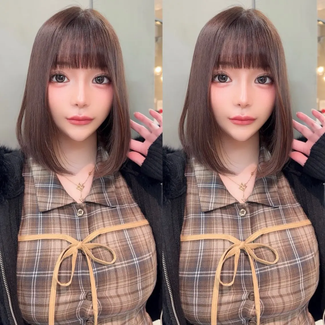 ミディアム カラー カット ヘアカラー 縮毛矯正 トリートメント ✨髪質改善特化✨副 店長椎葉信乃介のヘアスタイル