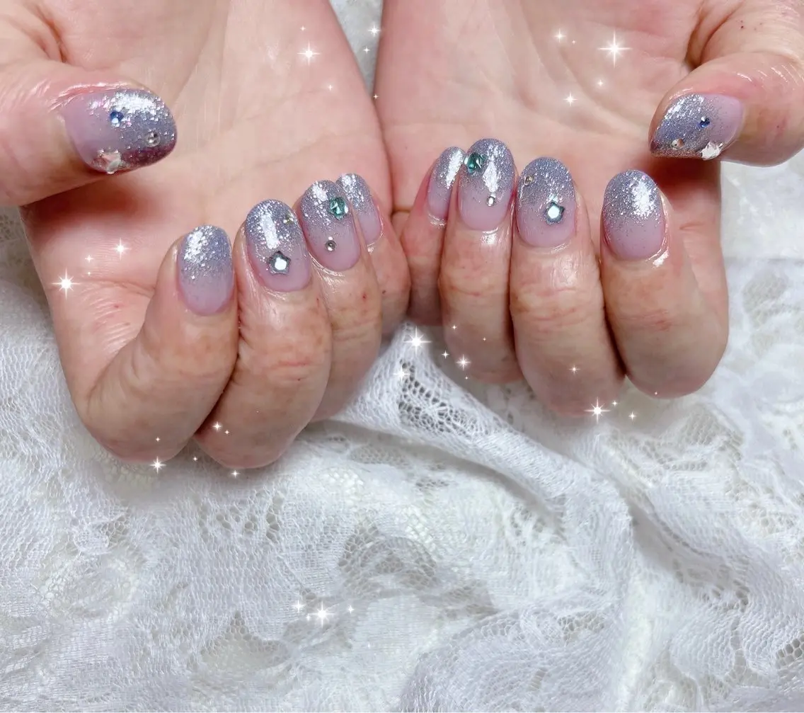 ネイル フラッシュネイル グラデーション ハンドネイル FLARE NAIL フレアネイルのネイルデザイン