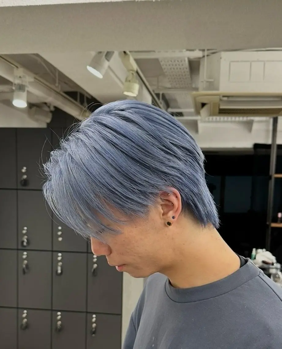 ショート カラー メンズ 原宿🐊メンズパーマ カラーはるまのヘアスタイル