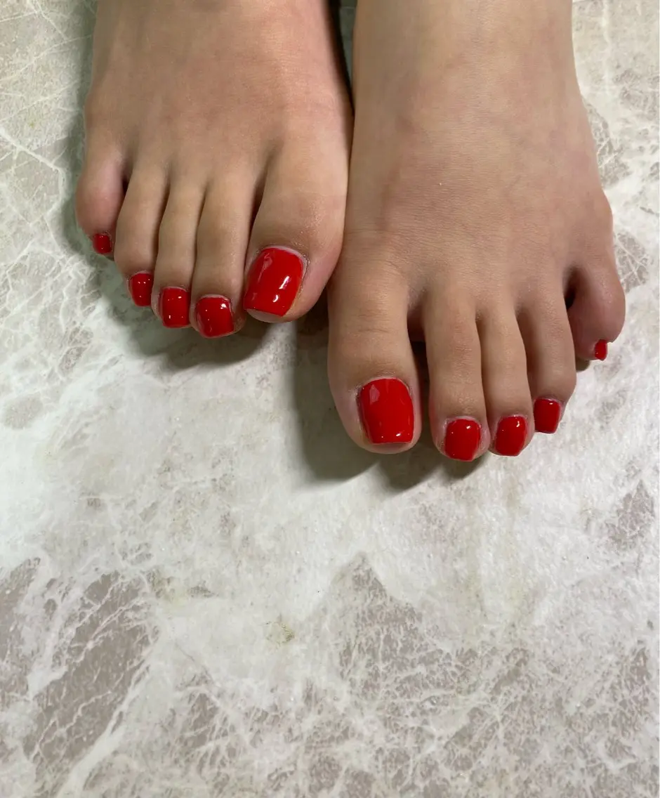 アロマバス付き🛁巻爪の方に❗️フットシェラックワンカラー💎👣の写真