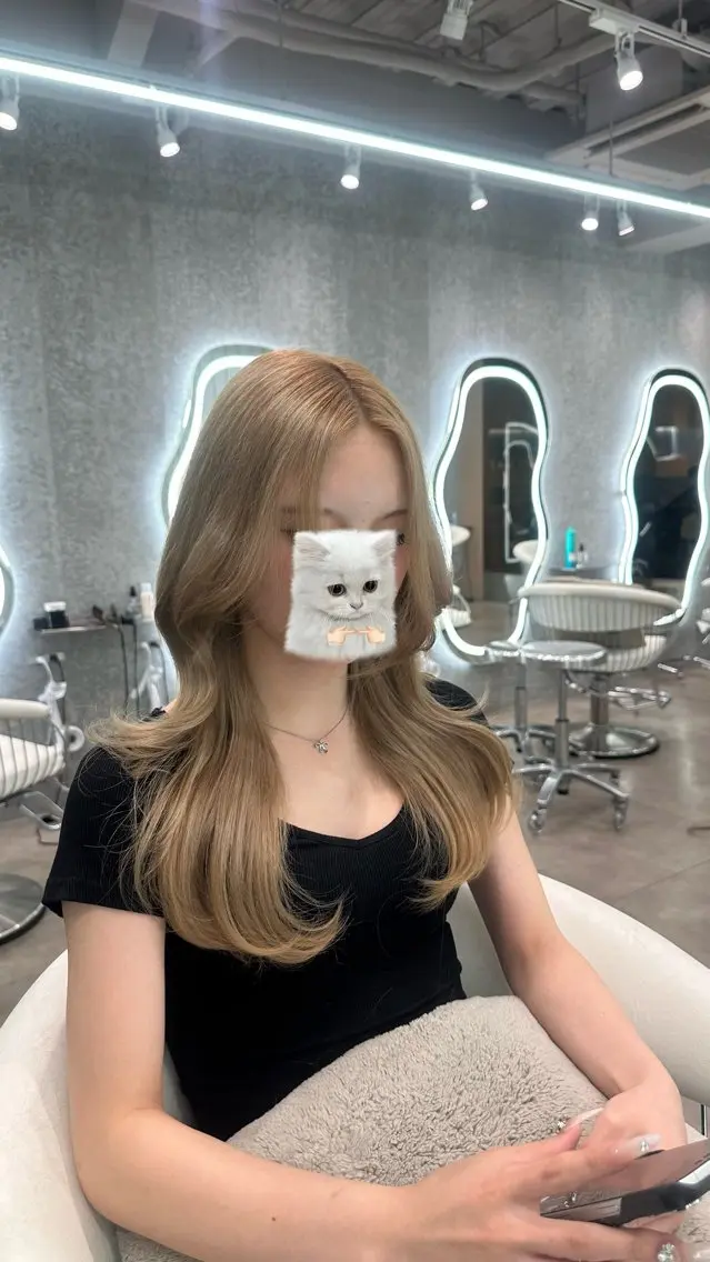 セミロング レイヤーカット 韓国レイヤー　韓国 ボブ 👑二響のヘアスタイル