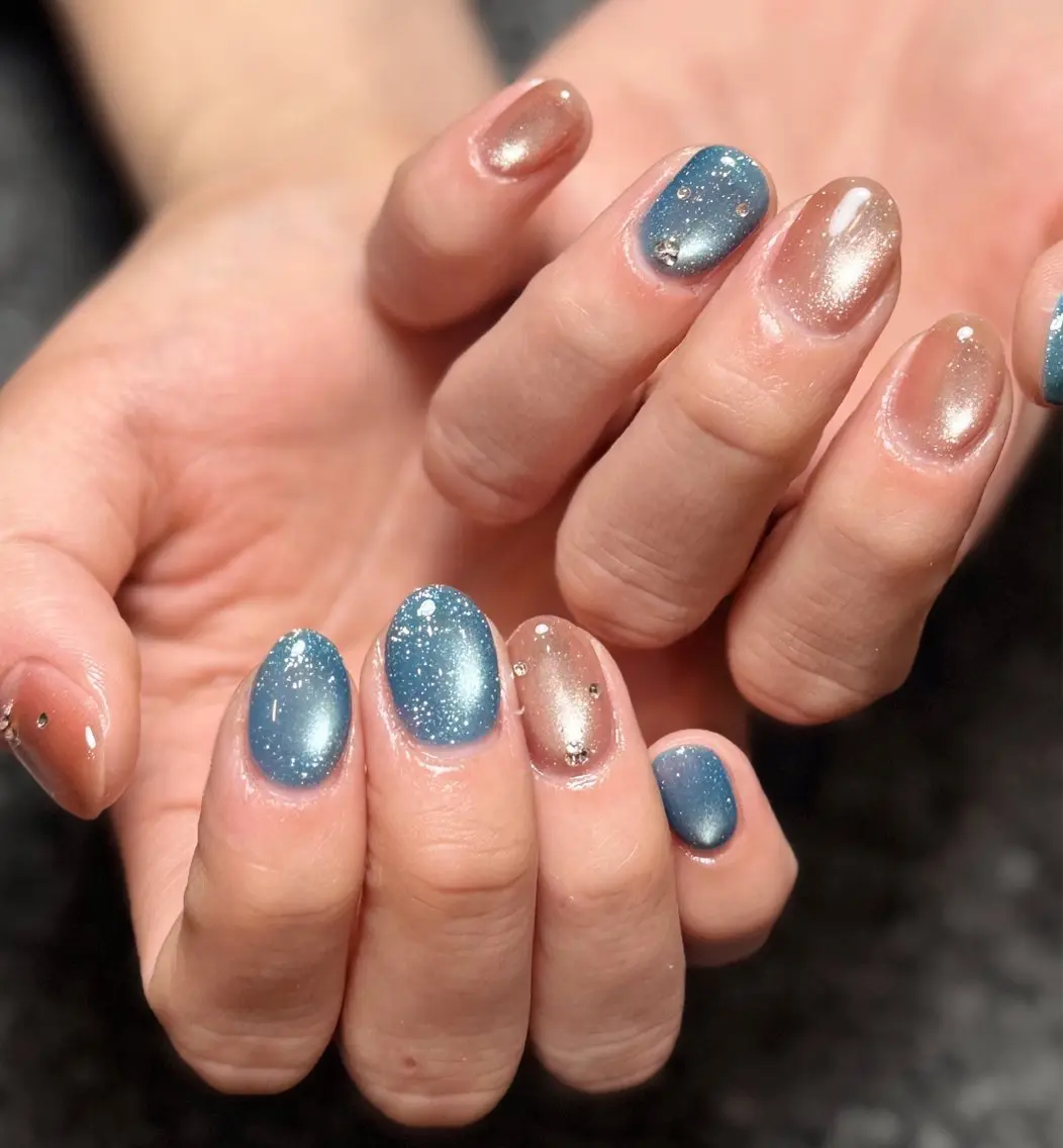 ネイル ジェルネイル マグネットネイル メンズネイル ハンドネイル MIMnail メンズネイリストのネイルデザイン