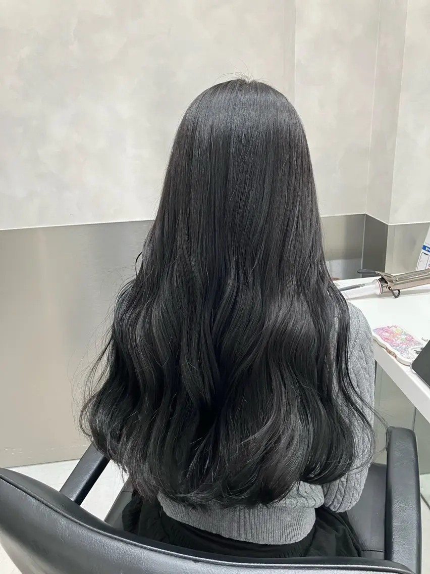 ロング カラー カット ヘアカラー トリートメント 💖ブリーチなし透明 感💖ASAHIのヘアスタイル