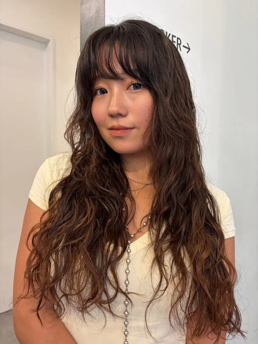 海外風モアナパーマ👩🏽🦱🌺🐚の写真