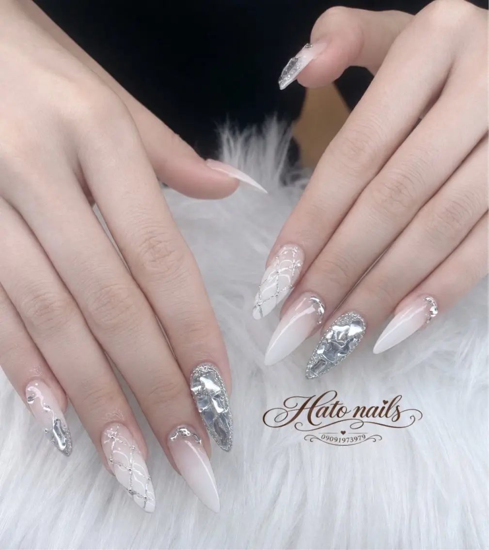 ロング 韓国風ヘア ロング ハンドネイル Hato Nailsのネイルデザイン