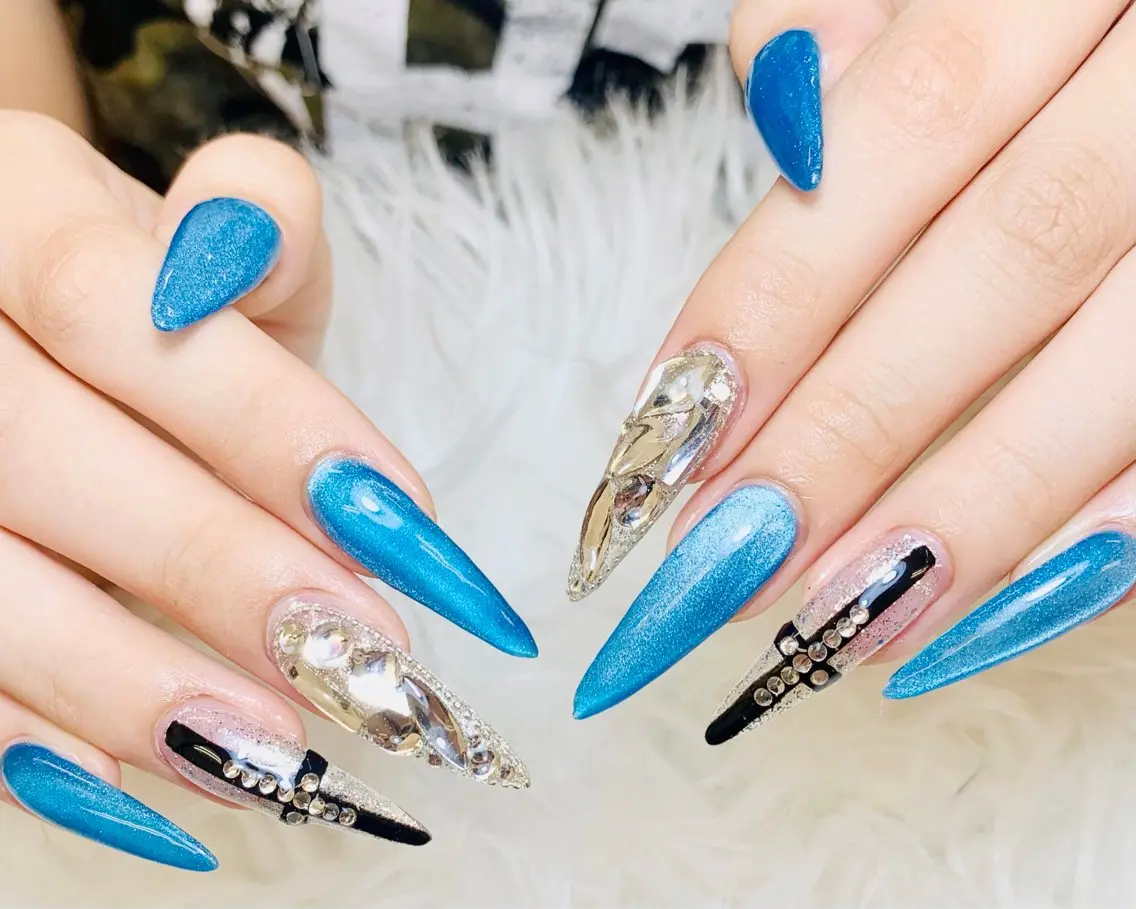 ネイル チークネイル 長さ出し フットネイル 韓国ネイル マグネットネイル ハンドネイル ハンドケア AN NAIL _HOAのネイルデザイン