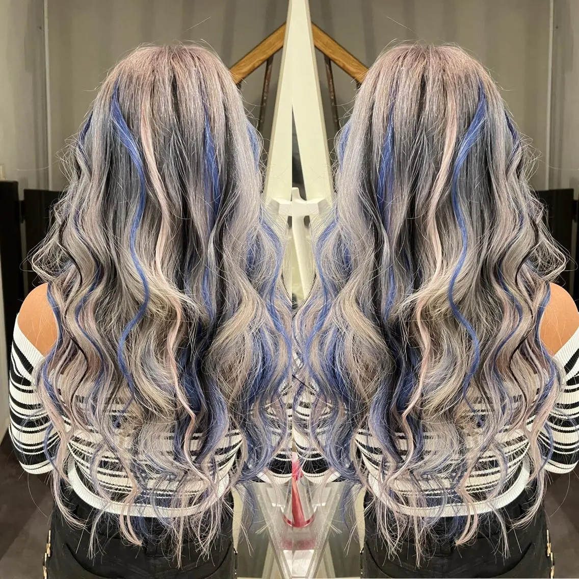 セミロング カラー ヘアアレンジ ヘアカラー トリートメント 🏝️ハイトーン× エクステ特化🏝️のヘアスタイル