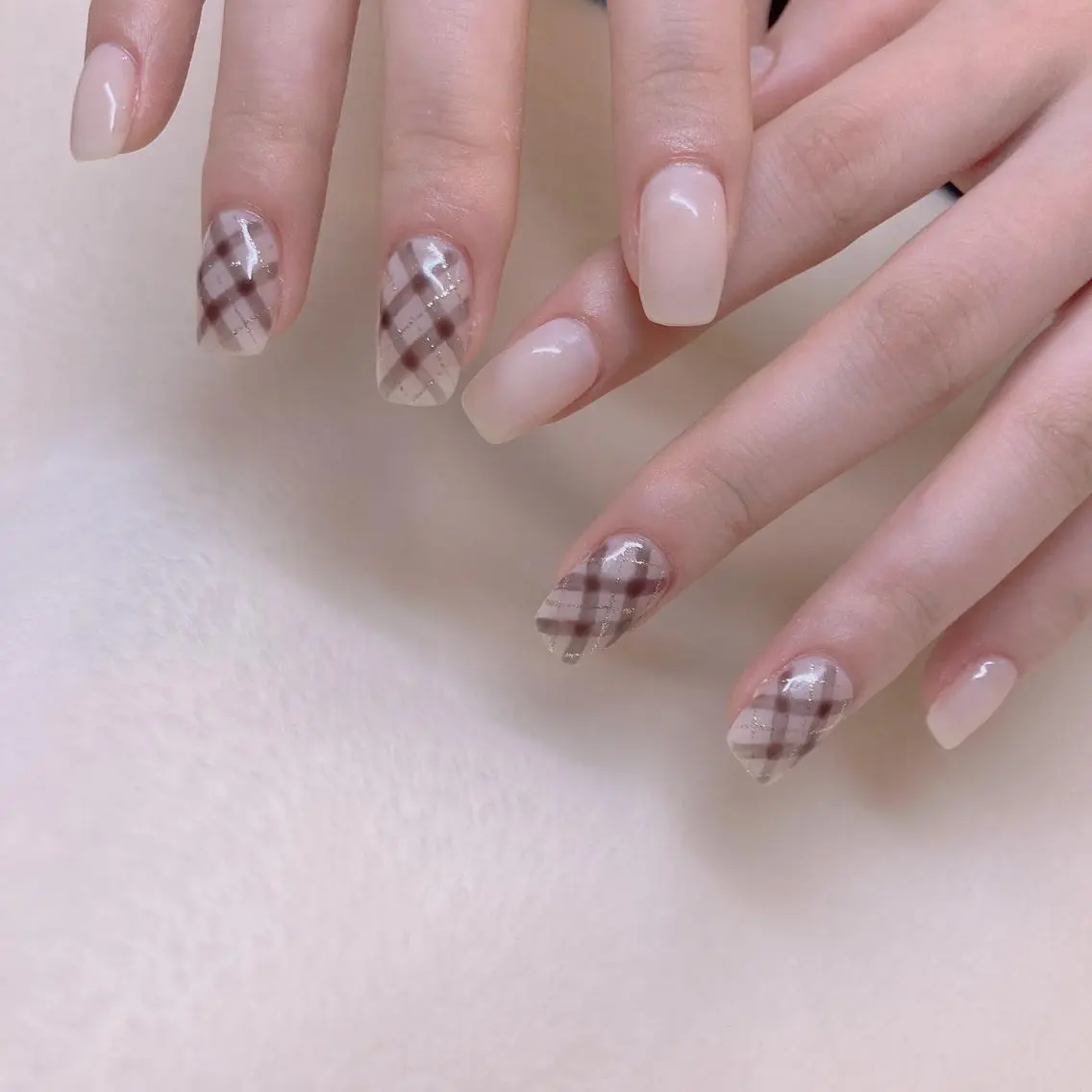 ネイル ハンドネイル 韓国ネイル/ワンホン ネイル🎀表参道3分のネイルデザイン