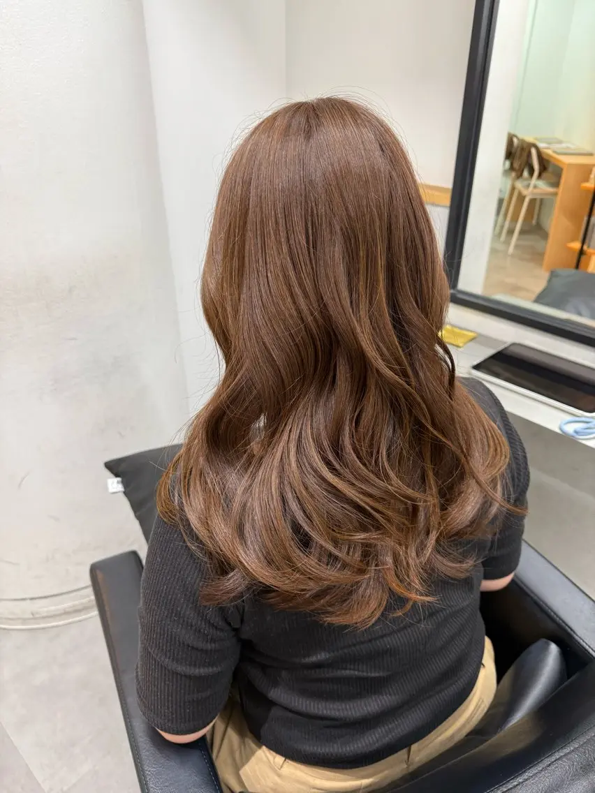 ロング カラー ヘアカラー 新宿/ベージュ/ 透明感カラー/タクマのヘアスタイル