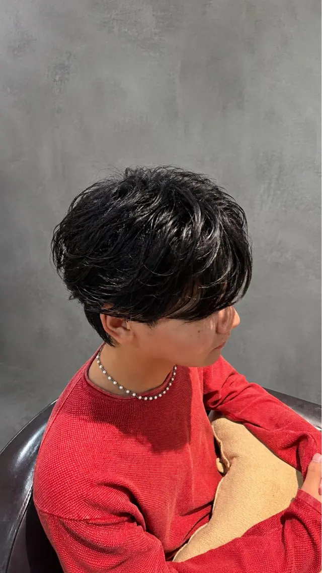 ヘアアレンジ メンズ 成人式 センターパート メンズ韓国風 マッシュ メンズパーマ ヘアセット 🔥メンズ特化シ ャドウ、URYU🔥のヘアスタイル