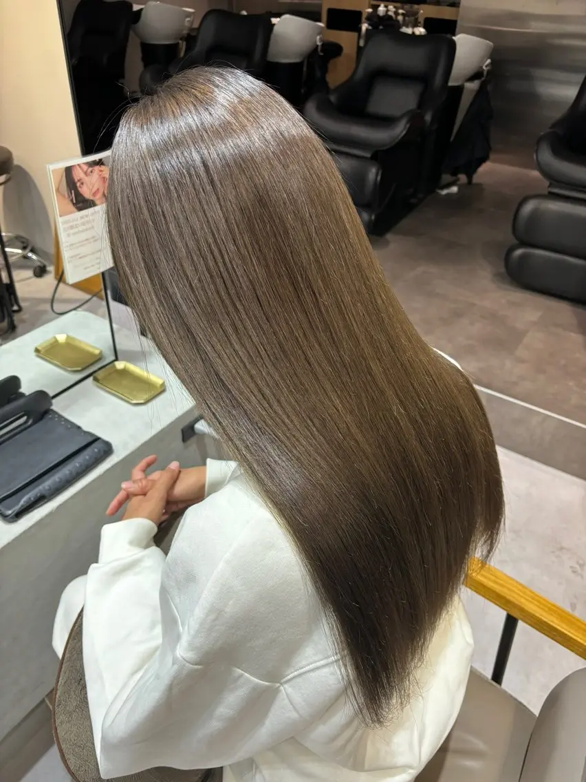 ミディアム 縮毛矯正 特化アツシのヘアスタイル