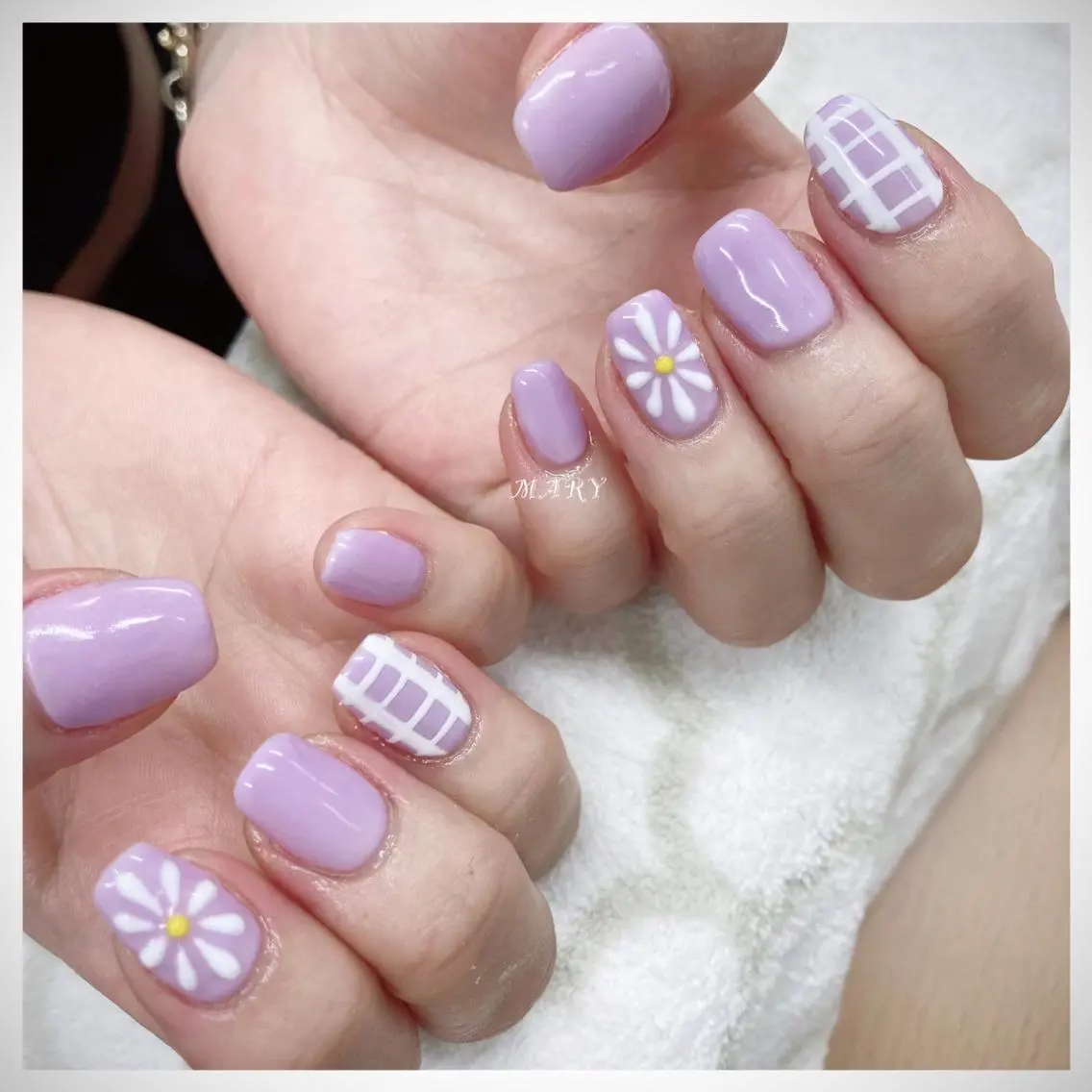 ネイル アートネイル フラワーネイル ニュアンスネイル ワンカラーネイル ぷっくりネイル ハンドネイル Mary nail .narumiのネイルデザイン